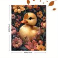 thumbnail image 3 of Qisvanset 12x16 Inch With Frame 2D Flat Wall Art Yellow Duckling Floral Whimsical Nature Wall Art Decor, 3 of 8
