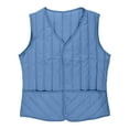 thumbnail image 2 of Fanxing Plus Size Puffer Vests for Women Lightweight Sleeveless V Neck Jacket Button Down Quilted Waistcoat Outwear with Pocket Blue 2XL, 2 of 6