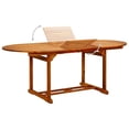 thumbnail image 6 of Bowery Hill Solid Acacia Wood/PE Rattan Standard Durable Dining Set in Gray, 6 of 12