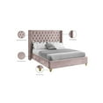 thumbnail image 2 of Meridian Furniture Barolo Pink Velvet Queen Bed, 2 of 8
