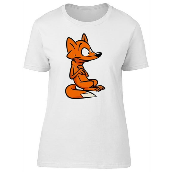 Funny Cartoon Fox Tee Women's -Image by Shutterstock