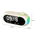 thumbnail image 3 of Bluetooth Speaker with LED Lights, 5.0 Wireless Stereo, FM Radio, Alarm Clock, 1500mAh Battery, USB/TF/AUX, HiFi Sound for Home Outdoor, 3 of 9