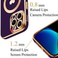 thumbnail image 3 of Magnetic Case for iPhone 14 Pro Case for Women Men [ Compatible with MagSafe ], Cute Love Heart Soft Back Cover Raised Full Camera Lens Protection Phone Case (6.1") - Purple, 3 of 7