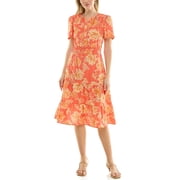 Nanette Lepore Split Neck Cotton Midi Dress