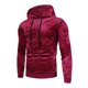 thumbnail image 5 of Sudadera de terciopelo INSPIRE CHIC para hombre, con capucha y mangas largas, sudaderas tipo pullover 2XL Burdeos, 5 of 5