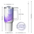 thumbnail image 2 of 40oz Tumbler with Handle and Straw, Vacuum Insulated Stainless Steel Travel Mug, Fits Car Cup Holder, Abstract Colorful Print, 2 of 6