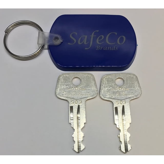 Boxlink Cleat Lock Keys for Ford Trucks Key Codes S01 - S20 SafeCo Brands 2-Keys & a Free SafeCo Key Ring (S09)