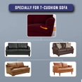 thumbnail image 3 of 2 Stretch Covers for T-Cushion Sofa (Large Chair, Wine Red), 3 of 6