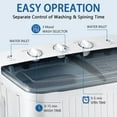 thumbnail image 3 of Dimedeal 32 lbs Portable Twin Tub Mini Washing Machine, 20 lbs Washer & 12 lbs Spinner with 1 Drying Rack & 10 Hangers, 3 of 9
