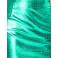 thumbnail image 5 of INSPIRE CHIC Women's Skirt Faux Leather Bodycon Split High Waist Mini Pencil Skirts L Green, 5 of 6