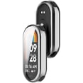 thumbnail image 5 of KOMI 3 Pack Compatible with Mi Band 8 Screen Protector Case, 3D Curved Soft TPU Protective Film Cover Full Coverage HD Anti-Scratch Guard Bumper Frame Black+Clear+Sliver, 5 of 5