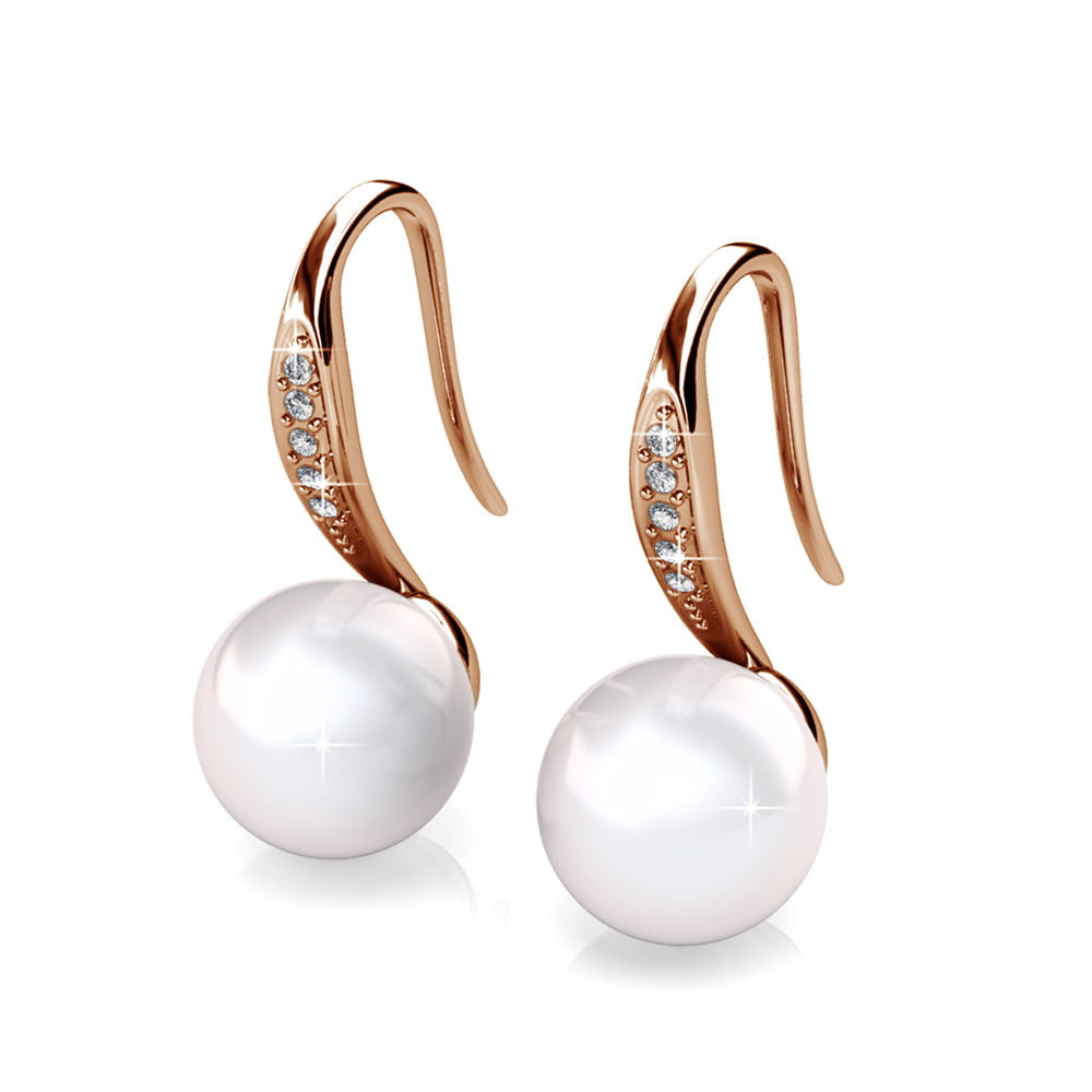 Zales ImperialÂ® 5.0-8.5mm Pink Cultured Freshwater Pearl Duo with  Brilliance Bead Graduated Drop Earrings in 14K Rose Gold | CoolSprings  Galleria