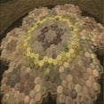 thumbnail image 1 of Ahgly Company Machine Washable Indoor Square Transitional Cinnamon Brown Area Rugs, 5' Square, 1 of 7