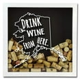thumbnail image 6 of Torched Alaska Wine Cork Shadow Box Wall Mount Decor 13"x13"x3" Black, 6 of 8