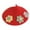 Red, variant on Dragonus Baby Girl Cute Flower Hat Wool Cute Beret Girl Retro Autumn Winter Accessories