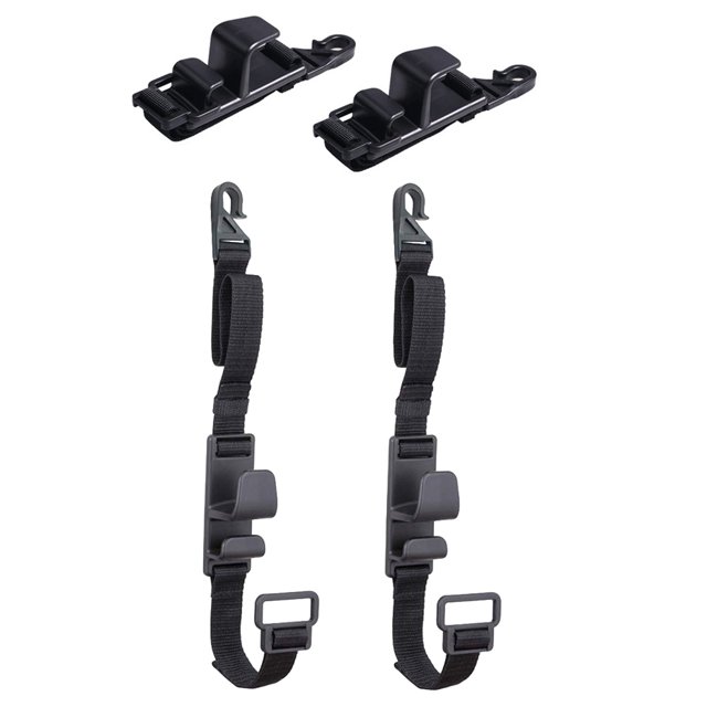 SEWACC 2Pcs Seat Back Organizer Holder Black Car Hanging Hooks for Backseat Bag Storage