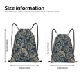 thumbnail image 2 of Sikiie Indian Paisley 2 Drawstring Backpack Drawstring Bags, Draw String Back Bag for Sports, Gym, Travel, Swimming, Beach-Small, 2 of 6