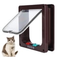 thumbnail image 3 of Porte pour Animaux en Plastique, Porte Battante pour Chat à 4 Voies pour Portes Intérieures et Extérieures, Porte pour Animaux Résistante aux Intempéries, Porte Rabattable en Plastique avec Vis pour Maison, Intérieur et Extérieur, 3 of 7