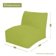 thumbnail image 3 of Majestic Home Yellow Vertical Stripe Bean Bag Chair Lounger, 3 of 5