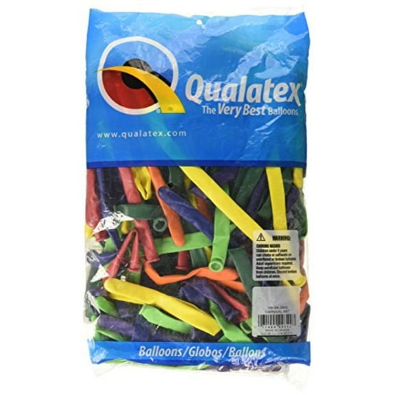 350Q Carnival Assortment Qualatex Animal Twisting Latex Party Balloons - Pack of 100
