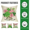 thumbnail image 2 of Happy St. Patrick''s Day Decorative Throw Pillow Covers 18 x 18 Set of 4, Lucky Charm Blessed Pink Shamrock Clover Outdoor Pillowcase, Mason Jar Irish Holiday Cushion Case Home Decor, 2 of 5