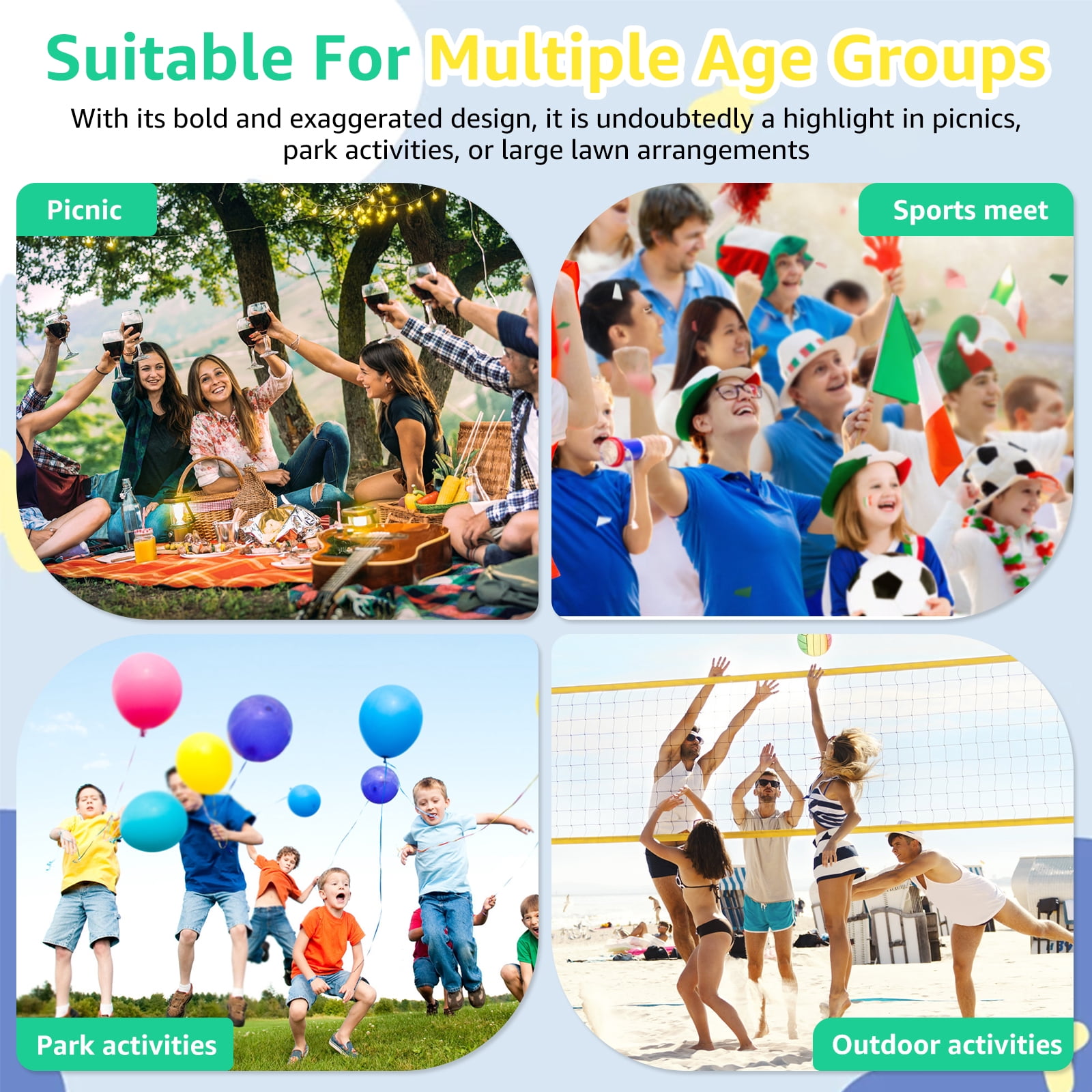 Threns Granny Pants Yard Game Easter Games Set Outdoor Tossing Games for Adults Family Easter Carnival Party Reunion Gathering,2 Colorful Pants,10 Bouncy Balls,2 Air Pumps,2 Flags