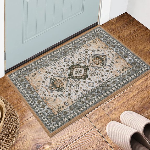 Vintage Boho Washable Rug 2ft x 3ft Persian Collection Area Rug for Living Room Bedroom