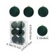 thumbnail image 3 of Juego de bolas de Navidad flocadas - 8cm 6pcs Verde, Decoraciones de Navidad, 6 Piezas, Variados estilos de decoraciones para el árbol de Navidad, También para otras fiestas, 3 of 6