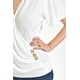 thumbnail image 4 of Blusa cruzada con botones Roman Fashion /Juvenil, 8074 (Blanco) blanco M, 4 of 5