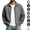 Gray, variant on Men's Casual Bomber Jacket Lightweight Classic Collar Full Zip Golf JacketsWindbreaker for Business Casual Office Travel with Zip Pockets, Navy, XL