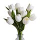 thumbnail image 1 of 10 piezas de flores de seda de tulipán artificiales a granel decoración de boda para el hogar y la cocina, 1 of 5