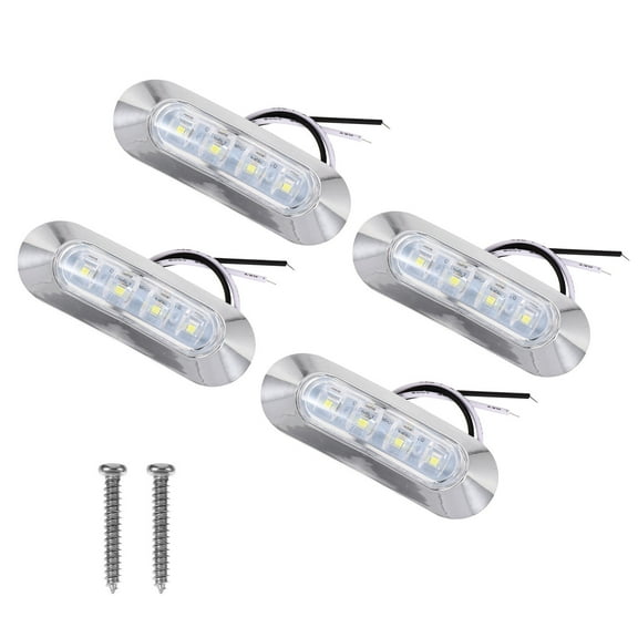 FUTUREORYY Utility Trailer Light Kit White ABS 4Pcs