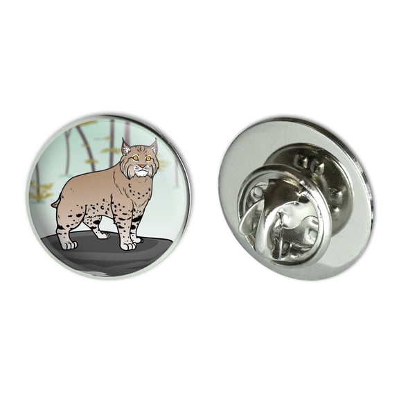 Bobcat Lynx Cat Metal 0.75" Lapel Hat Pin Tie Tack Pinback
