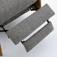 thumbnail image 5 of Terni Wood Arm Push Back Recliner in Ashen Gray Performance Fabric, 5 of 15