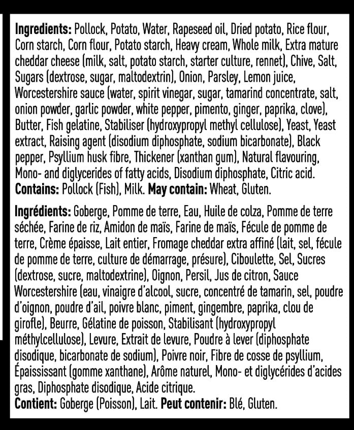 The Saucy Fish co. 2 Goberge, Fromage & Ciboulette Croquette de Poisson TSFC GOBERGE CROQUETTE DE POISSON