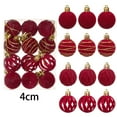 thumbnail image 6 of 12PCS Velvet Christmas Balls, Flocked Tree Ornaments, Hanging Xmas Decorations, Plastic Holiday Ornaments, Christmas Tree Decoration Set, 6 of 8