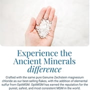 Ancient Minerals Magnesium Bath Flakes Ultra with OptiMSM for Post-Workout Soak, Unscented, 1.65 lbs