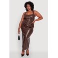 thumbnail image 2 of Womens Plus Size Faux Leather Halter Vest, 2 of 5