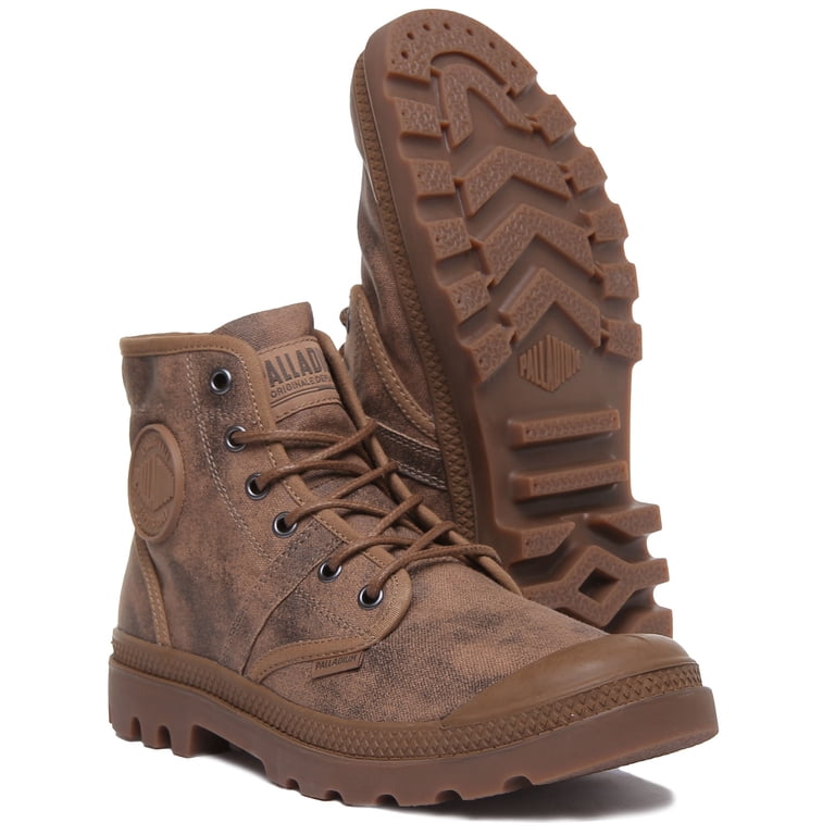 PALLADIUM‎ PALLABROUSSE CANVAS BOOTS Palladium Pallabrouse Wax Unisex Lace Up Canvas Ankle Boot  main image 3