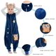 thumbnail image 3 of Saco de dormir para bebé con pies, unisex, otoño, primavera, cálido, sin mangas, color azul, 3 of 5