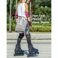 thumbnail image 3 of 2PM SPORTS Vinal Girls Adjustable Inline Skates with Light up Wheels Beginner Skates Fun Illuminating Roller Skates for Kids Boys and Ladies - Purple Medium(1Y-4Y US), 3 of 14