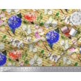 thumbnail image 3 of Soimoi Poly Georgette Tissu Rayure & Orchidée Floral Impression Couture Tissu Yard 42 Pouces de Large, 3 of 3