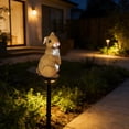thumbnail image 3 of Solar Powered Garden Bunny Lamp For Outdoor Easter Rabbit Ground Stake Light Resin Cartoon Animal Easter Bunny Solar Outdoor Lamp Resin Ground Insert Cartoon Animal Decorative, 3 of 6