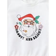 thumbnail image 4 of Seyurigaoka Toddler Baby Girls Autumn Outfit Sets Long Sleeve O Neck Pullover + Santa Claus/Cartoon Print Flared Pants for 6M-4Y Infant Kids, 4 of 7
