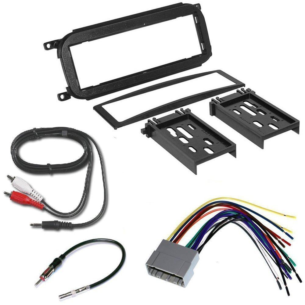 Car Radio Stereo CD Player Dash Install Mounting Trim Bezel Panel Kit Harness