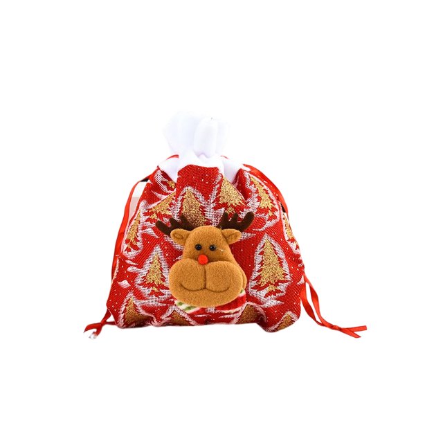 Bearachild Bolsa de regalo, bolsas de dulces, calcomanía reutilizable para el hogar, decoración navideña multiusos, accesorios para festivales, diseño Kits de decoración para fiestas Ciervo Bearachild HA070785-03