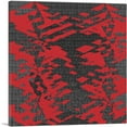 thumbnail image 1 of ARTCANVAS Modern Stark Red Glitched Shapes Over Scratchy Black Background Canvas Art Print - Size: 26" x 26" (1.50" Deep), 1 of 9