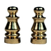 Creative Hobbies ELY505 Solid Brass Finial for Lamp Shades 1 Inch Tall, Brass Plated -Pack of 2