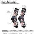 thumbnail image 2 of Vsdgher Vintage Floral Crew Socks for Men & Women, Breathable Casual Athletic Ankle Socks, 2 of 6