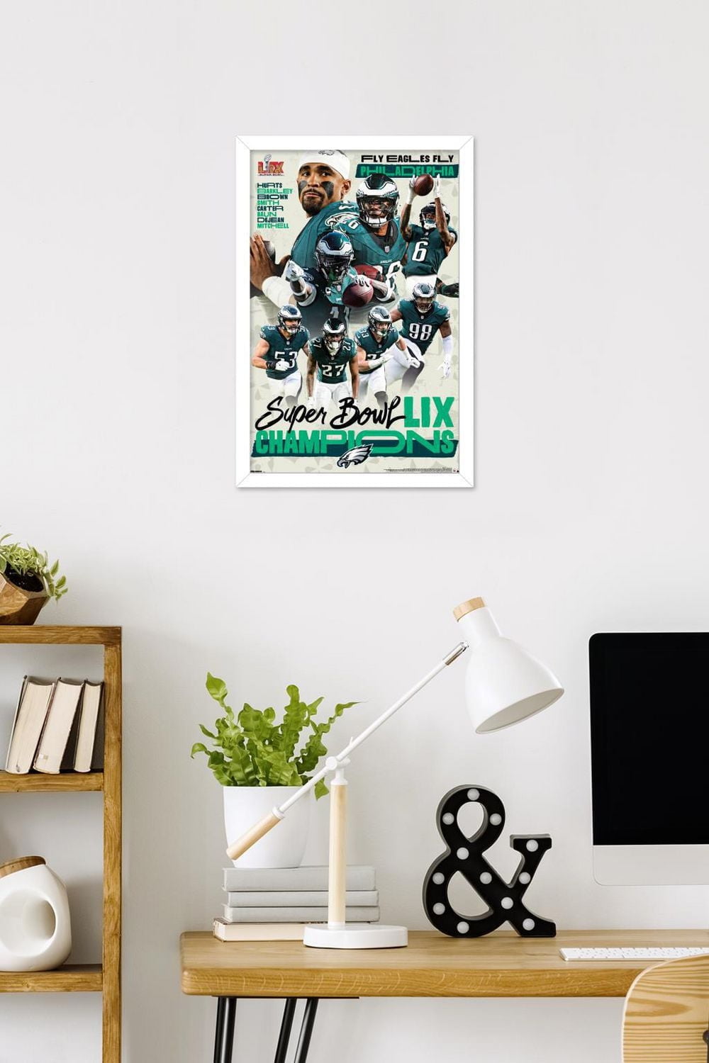 NFL Philadelphia Eagles - Super Bowl LIX Champions Wall Poster, 22.375" x 34" Framed